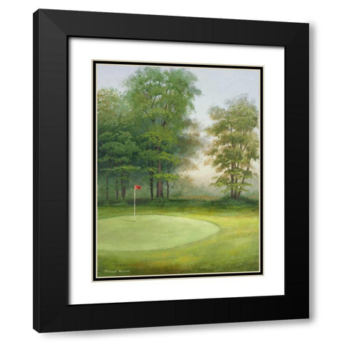 Amacoy Green I Black Modern Wood Framed Art Print with Double Matting by Marcon, Michael