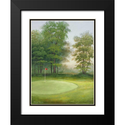 Amacoy Green I Black Modern Wood Framed Art Print with Double Matting by Marcon, Michael