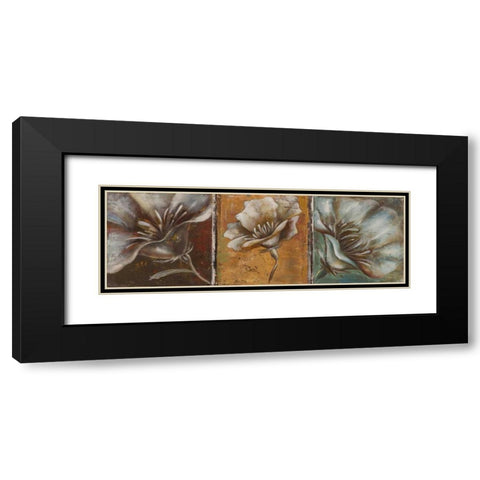 The Three Poppies I Black Modern Wood Framed Art Print with Double Matting by Pinto, Patricia