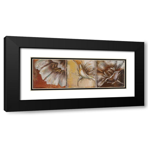 The Three Poppies II Black Modern Wood Framed Art Print with Double Matting by Pinto, Patricia