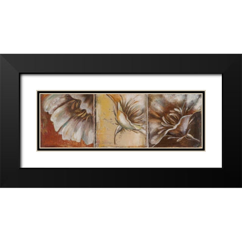 The Three Poppies II Black Modern Wood Framed Art Print with Double Matting by Pinto, Patricia