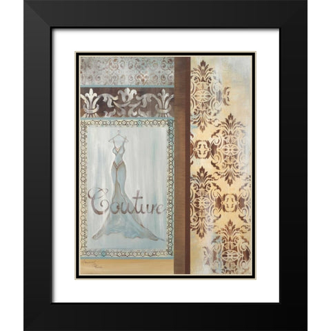 Couture Black Modern Wood Framed Art Print with Double Matting by Hakimipour-Ritter