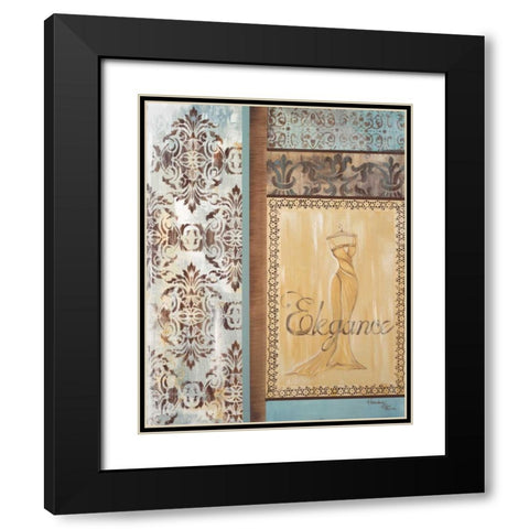 Elegance Black Modern Wood Framed Art Print with Double Matting by Hakimipour-Ritter