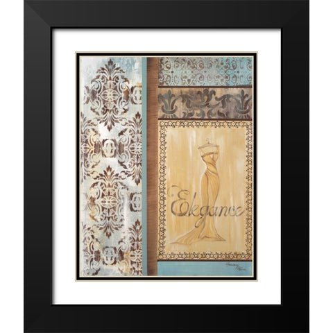 Elegance Black Modern Wood Framed Art Print with Double Matting by Hakimipour-Ritter