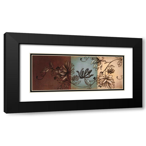 Translucent Garden - With Teal II Black Modern Wood Framed Art Print with Double Matting by Loreth, Lanie