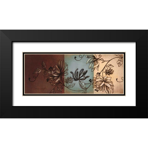 Translucent Garden - With Teal II Black Modern Wood Framed Art Print with Double Matting by Loreth, Lanie