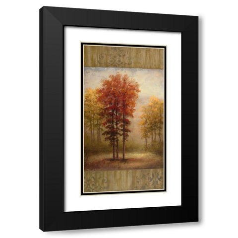 October Trees II Black Modern Wood Framed Art Print with Double Matting by Marcon, Michael