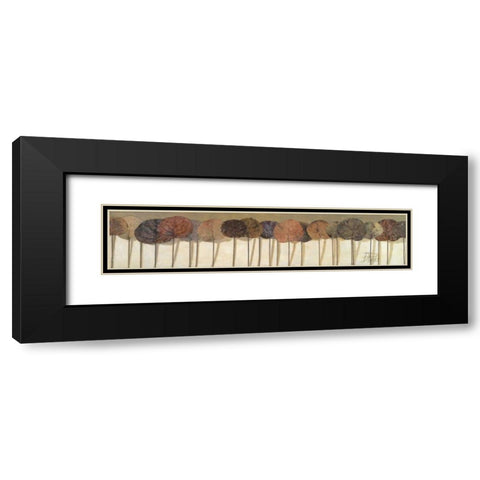 Leaves Show Black Modern Wood Framed Art Print with Double Matting by Pinto, Patricia