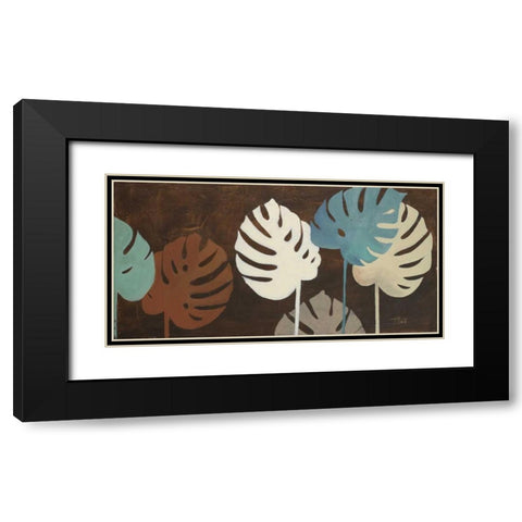 My Fashion Leaves I Black Modern Wood Framed Art Print with Double Matting by Pinto, Patricia