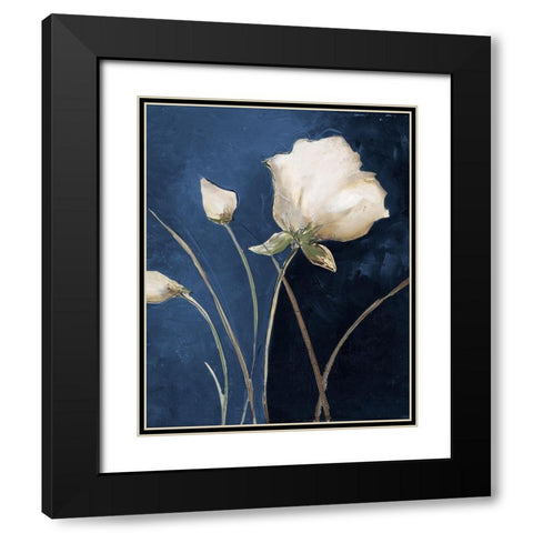 Blue Garden I Black Modern Wood Framed Art Print with Double Matting by Pinto, Patricia