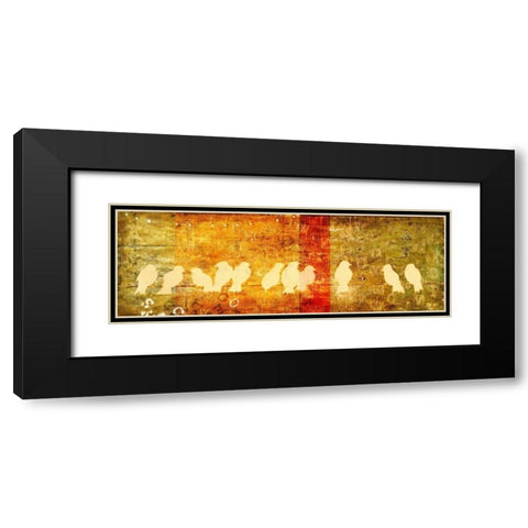 Reunion Black Modern Wood Framed Art Print with Double Matting by Pinto, Patricia