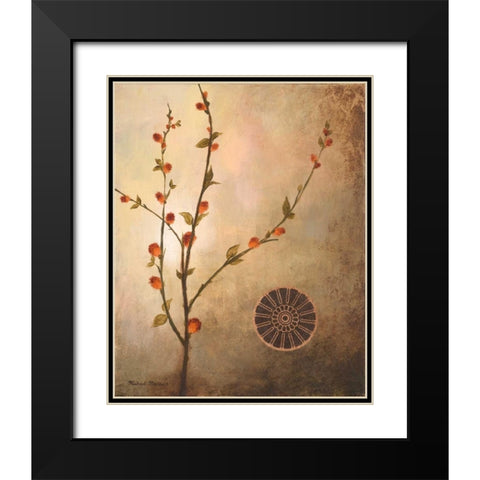 Fall Stems in the Warmth Black Modern Wood Framed Art Print with Double Matting by Marcon, Michael