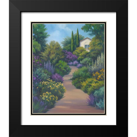 Garden Path II Black Modern Wood Framed Art Print with Double Matting by Rhyan, Vivien