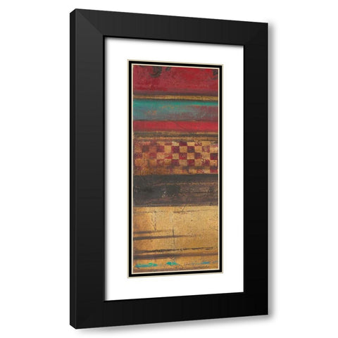 Red Eclectic IV Black Modern Wood Framed Art Print with Double Matting by Pinto, Patricia