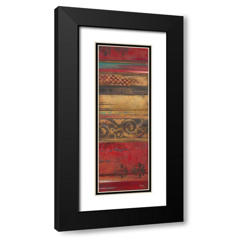 Eclecticism on Red Black Modern Wood Framed Art Print with Double Matting by Pinto, Patricia