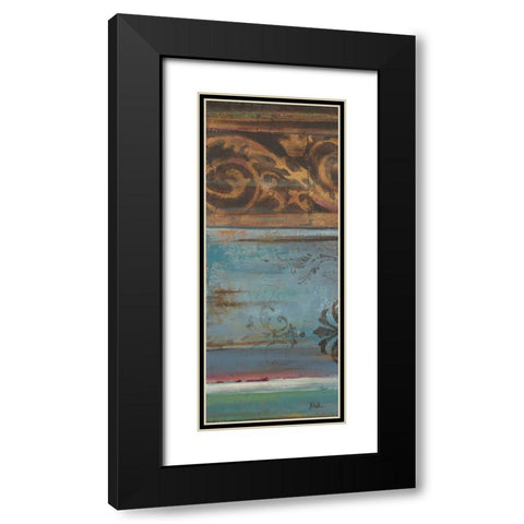 Blue Eclectic VI Black Modern Wood Framed Art Print with Double Matting by Pinto, Patricia