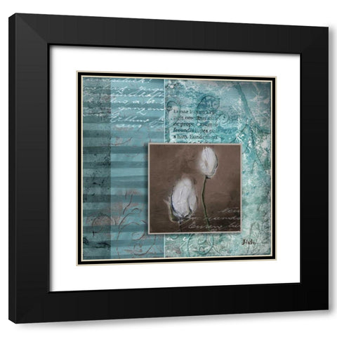 Illusion II Black Modern Wood Framed Art Print with Double Matting by Pinto, Patricia