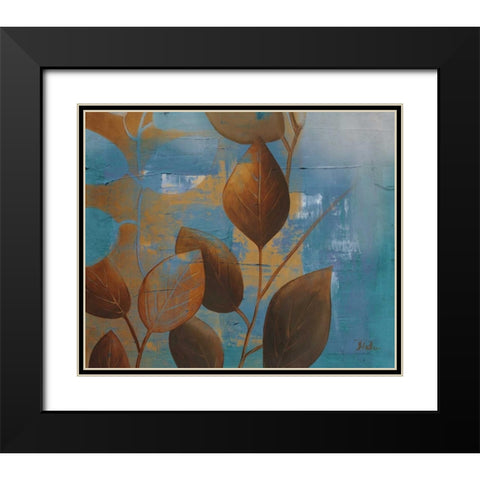 Eco Blue I Black Modern Wood Framed Art Print with Double Matting by Pinto, Patricia