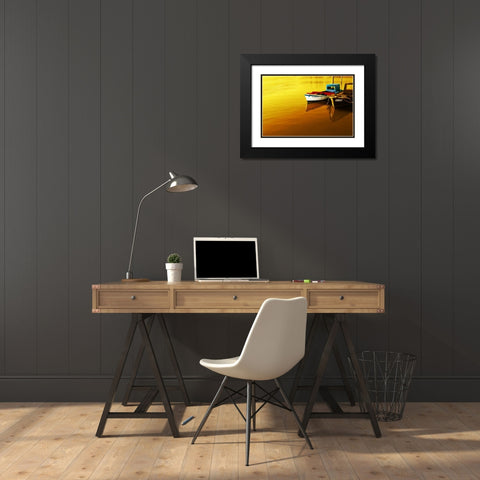 Boat I Black Modern Wood Framed Art Print with Double Matting by Mabat, Ynon