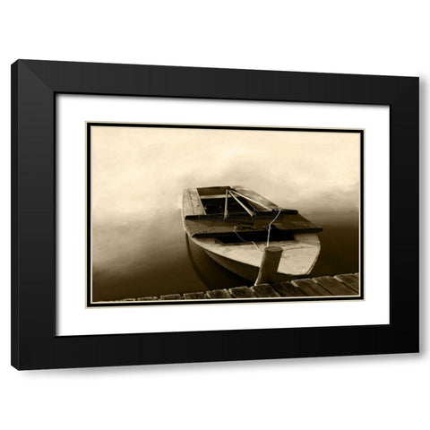 Boat II Black Modern Wood Framed Art Print with Double Matting by Mabat, Ynon