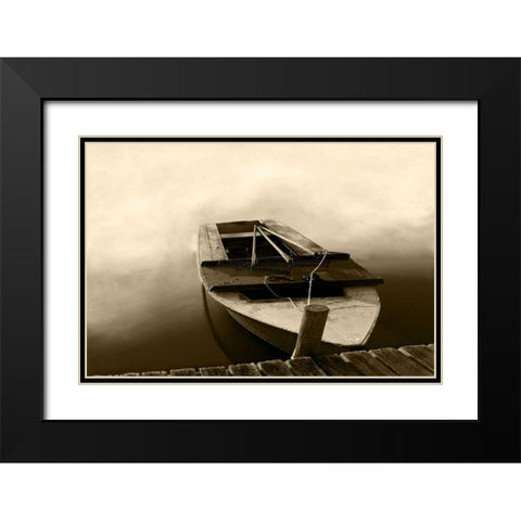 Boat II Black Modern Wood Framed Art Print with Double Matting by Mabat, Ynon