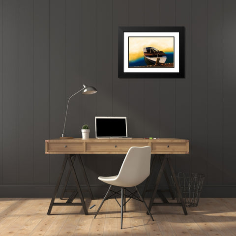 Boat II Black Modern Wood Framed Art Print with Double Matting by Mabat, Ynon