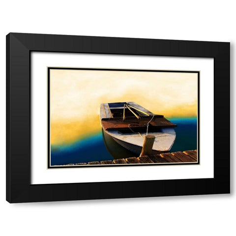Boat II Black Modern Wood Framed Art Print with Double Matting by Mabat, Ynon