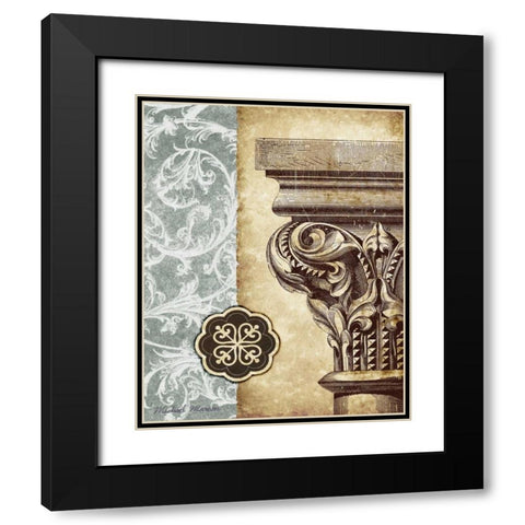 Romanesque I Black Modern Wood Framed Art Print with Double Matting by Marcon, Michael
