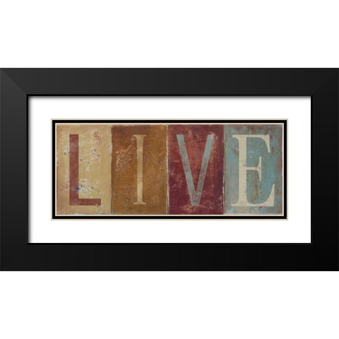 LIVE Black Modern Wood Framed Art Print with Double Matting by Pinto, Patricia