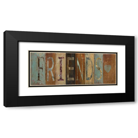 FRIENDS Black Modern Wood Framed Art Print with Double Matting by Pinto, Patricia