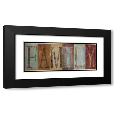 FAMILY Black Modern Wood Framed Art Print with Double Matting by Pinto, Patricia