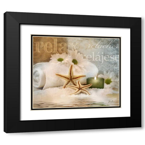 Relaxation II Black Modern Wood Framed Art Print with Double Matting by Pinto, Patricia