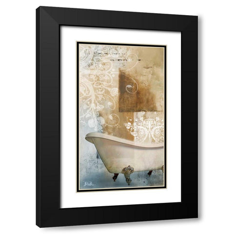 Bathroom and Ornaments I Black Modern Wood Framed Art Print with Double Matting by Pinto, Patricia