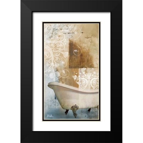 Bathroom and Ornaments I Black Modern Wood Framed Art Print with Double Matting by Pinto, Patricia