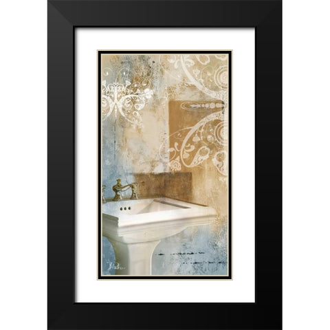 Bathroom and Ornaments II Black Modern Wood Framed Art Print with Double Matting by Pinto, Patricia