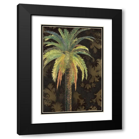 Palms II Black Modern Wood Framed Art Print with Double Matting by Pinto, Patricia
