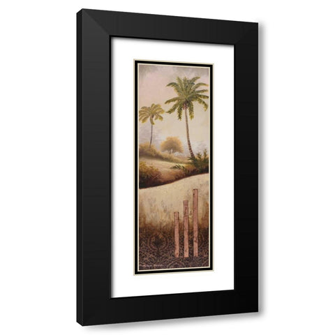 Tropical Gardens I Black Modern Wood Framed Art Print with Double Matting by Marcon, Michael