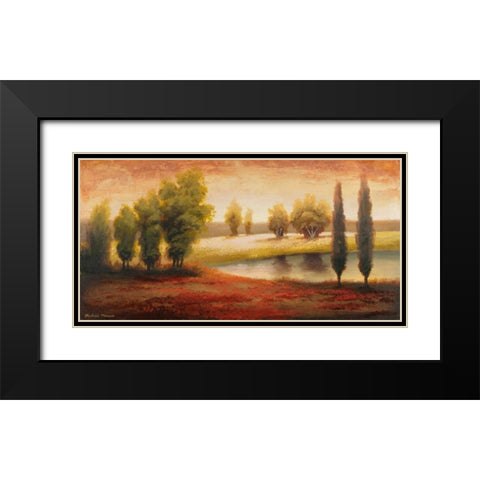 Summer Gleam Black Modern Wood Framed Art Print with Double Matting by Marcon, Michael
