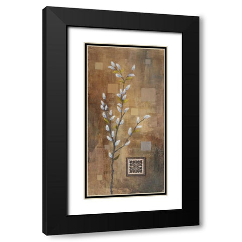 Willow Branch I Black Modern Wood Framed Art Print with Double Matting by Marcon, Michael