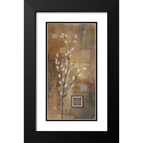 Willow Branch I Black Modern Wood Framed Art Print with Double Matting by Marcon, Michael