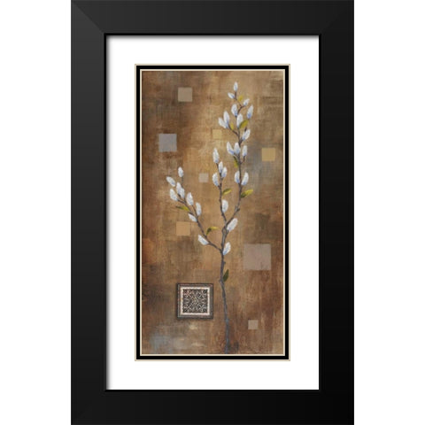 Willow Branch II Black Modern Wood Framed Art Print with Double Matting by Marcon, Michael