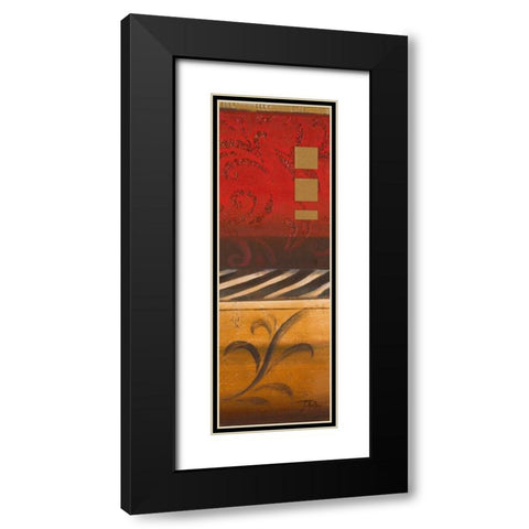 Red Collage I Black Modern Wood Framed Art Print with Double Matting by Pinto, Patricia