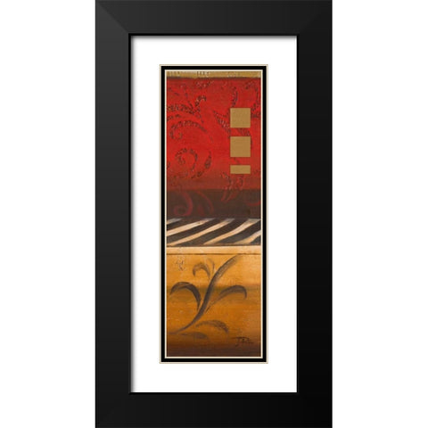 Red Collage I Black Modern Wood Framed Art Print with Double Matting by Pinto, Patricia