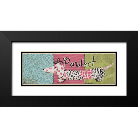 Pawfect Black Modern Wood Framed Art Print with Double Matting by Pinto, Patricia