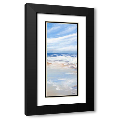 Beach Panel I Black Modern Wood Framed Art Print with Double Matting by Kingsley