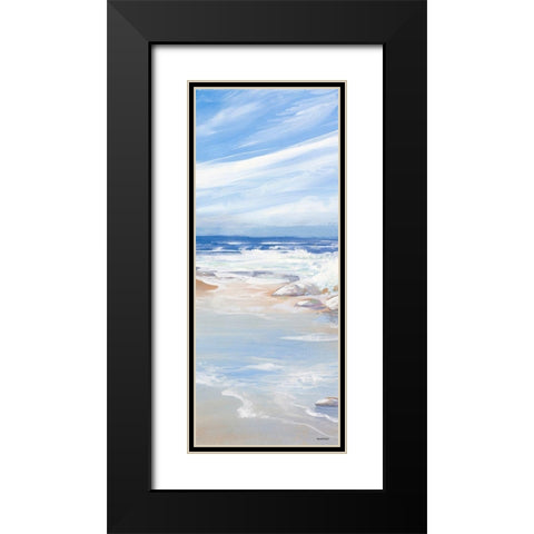 Beach Panel I Black Modern Wood Framed Art Print with Double Matting by Kingsley