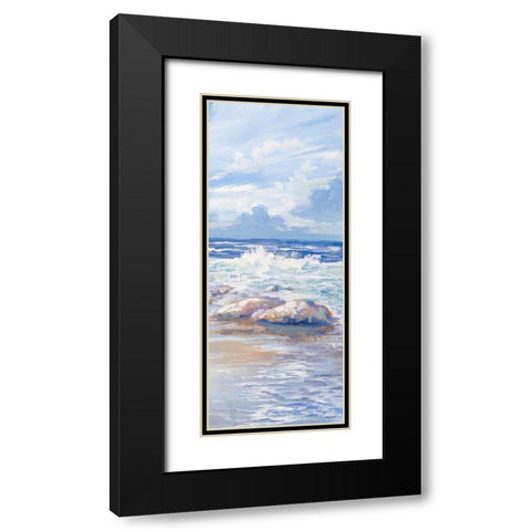 Beach Panel II Black Modern Wood Framed Art Print with Double Matting by Kingsley