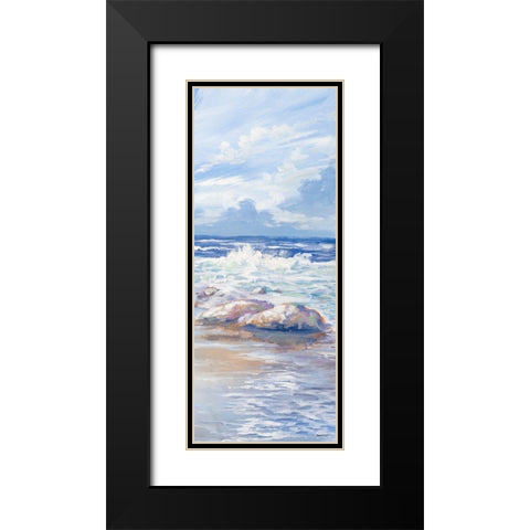 Beach Panel II Black Modern Wood Framed Art Print with Double Matting by Kingsley