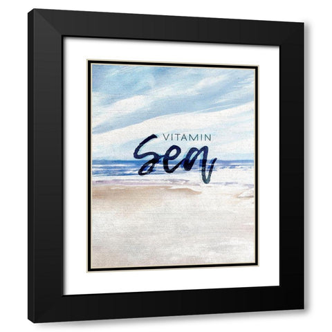 Vitamin Sea Black Modern Wood Framed Art Print with Double Matting by Kingsley