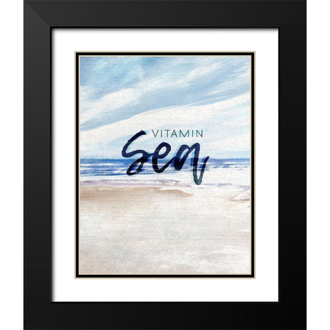 Vitamin Sea Black Modern Wood Framed Art Print with Double Matting by Kingsley